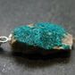 Dark Green Sparkling Gemmy Dioptase Silver Pendant from Kazakhstan - 1.2" - 3.42 Grams