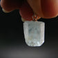Aquamarine Gem Sterling Silver Pendant From Brazil - 0.8" - 2.81 Grams