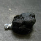 Tibetan Black Tektite Silver Pendant From Tibet - 1.0" - 5.09 Grams