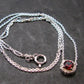 Red Garnet Almandine Gem Silver Pendant with Chain From India - 18" - 1.90 Grams