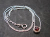 Red Garnet Almandine Gem Silver Pendant with Chain From India - 18" - 1.90 Grams
