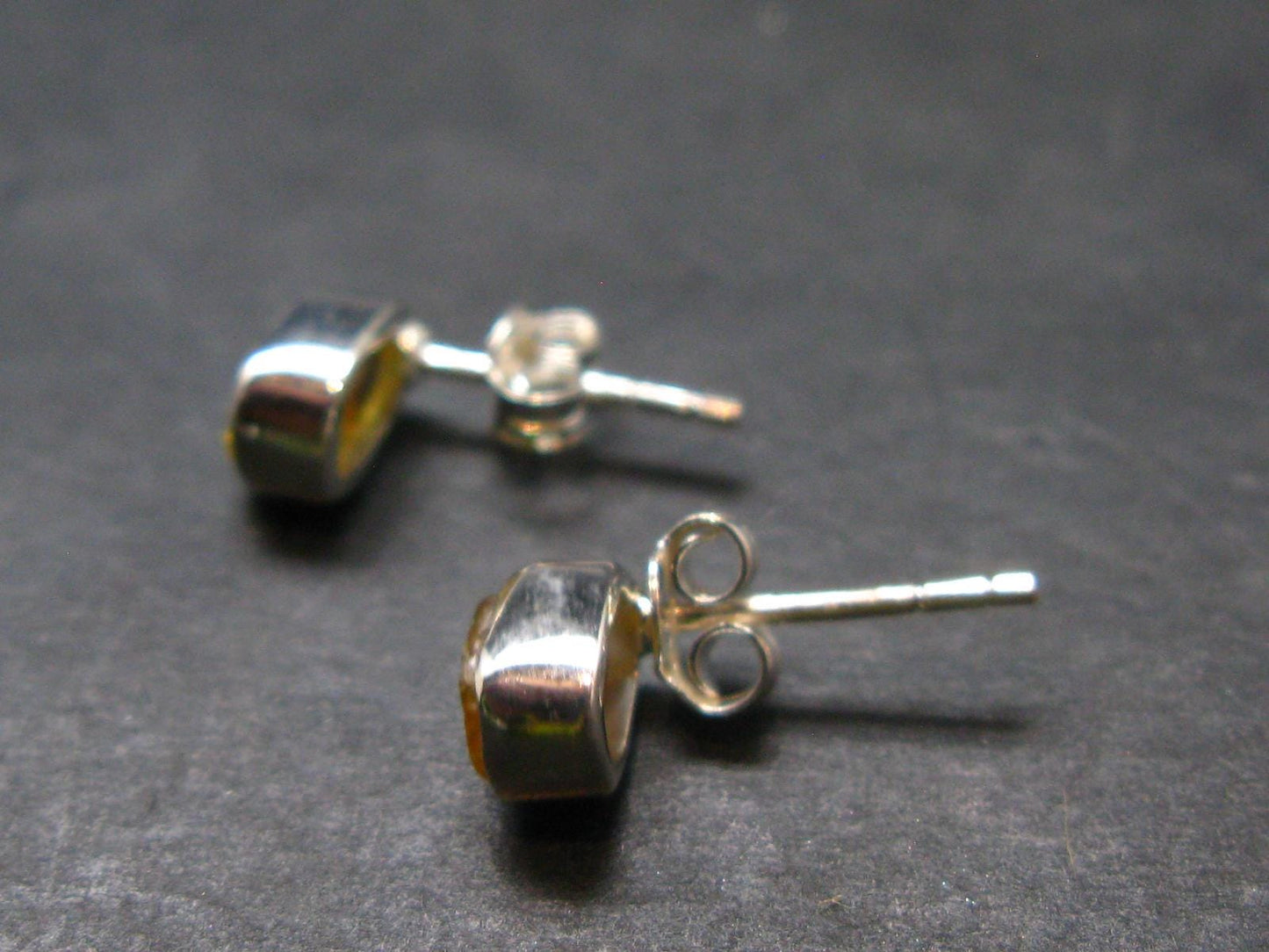 Sphalerite Stud Earrings Sterling Silver From Spain - 1.45 Grams