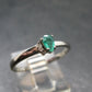 Emerald Crystal Silver Ring from Colombia - 1.40 Grams - Size 8