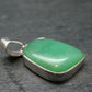 Rich Green Chrysoprase Silver Pendant From Australia - 1.1" - 3.12 Grams