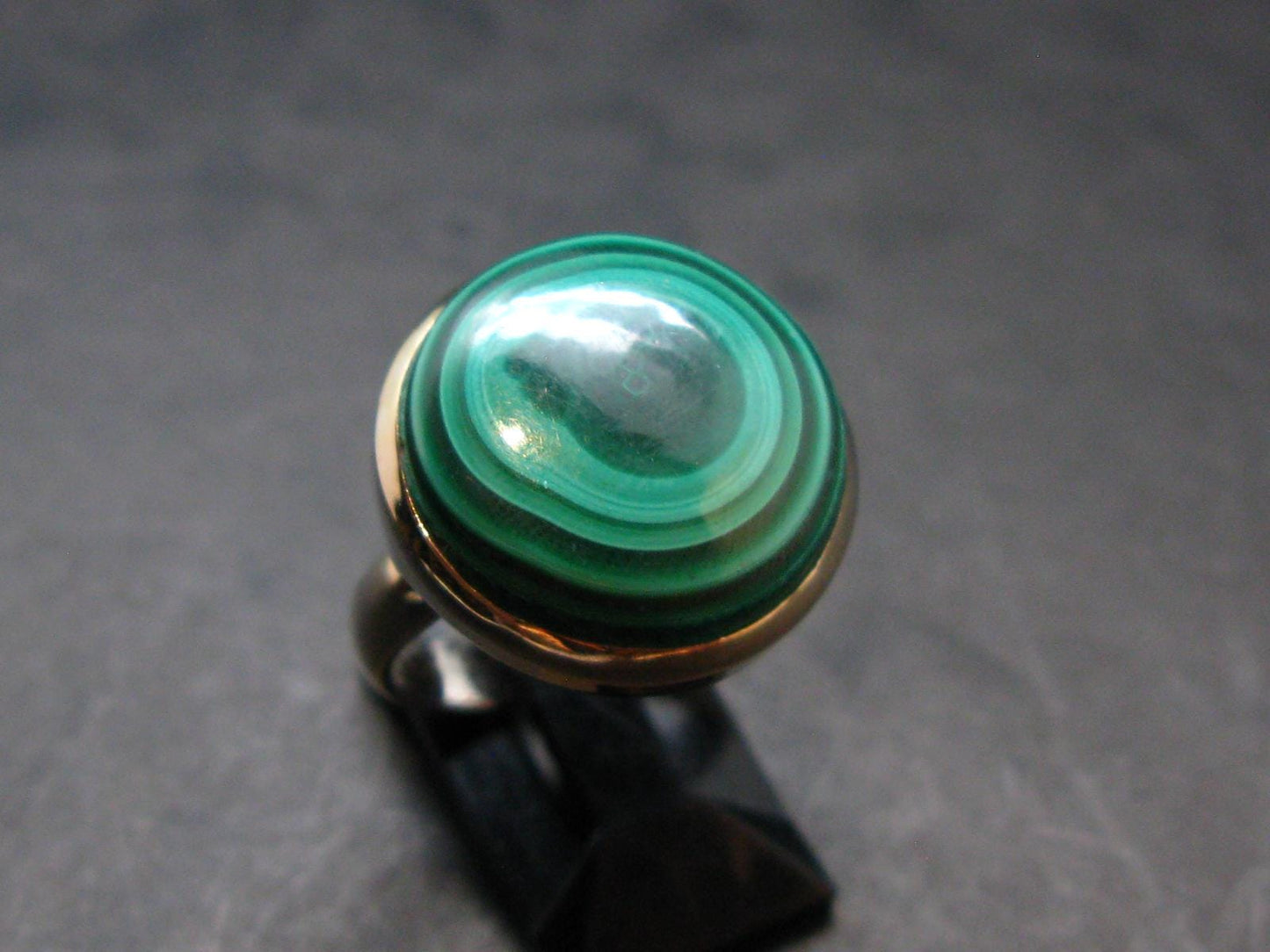 Malachite Silver Ring - 9.20 Grams - Size 7