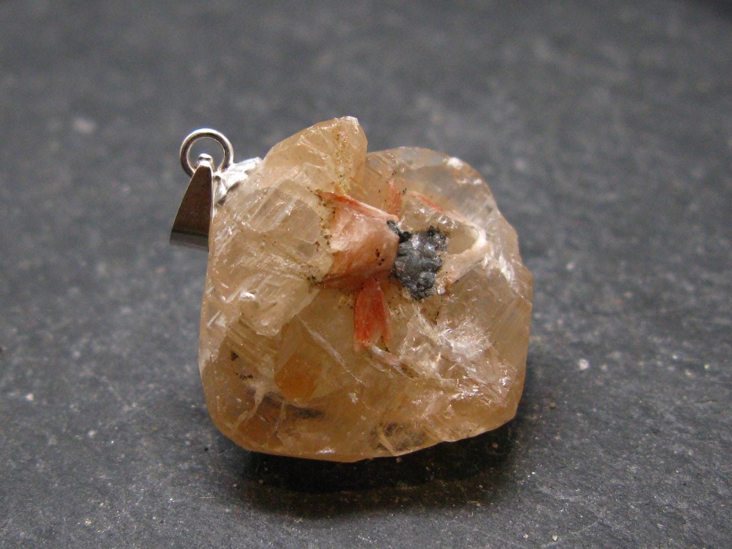 Cerussite Cerusite Crystal Silver Pendant From Morocco - 1.0" - 11.07 Grams