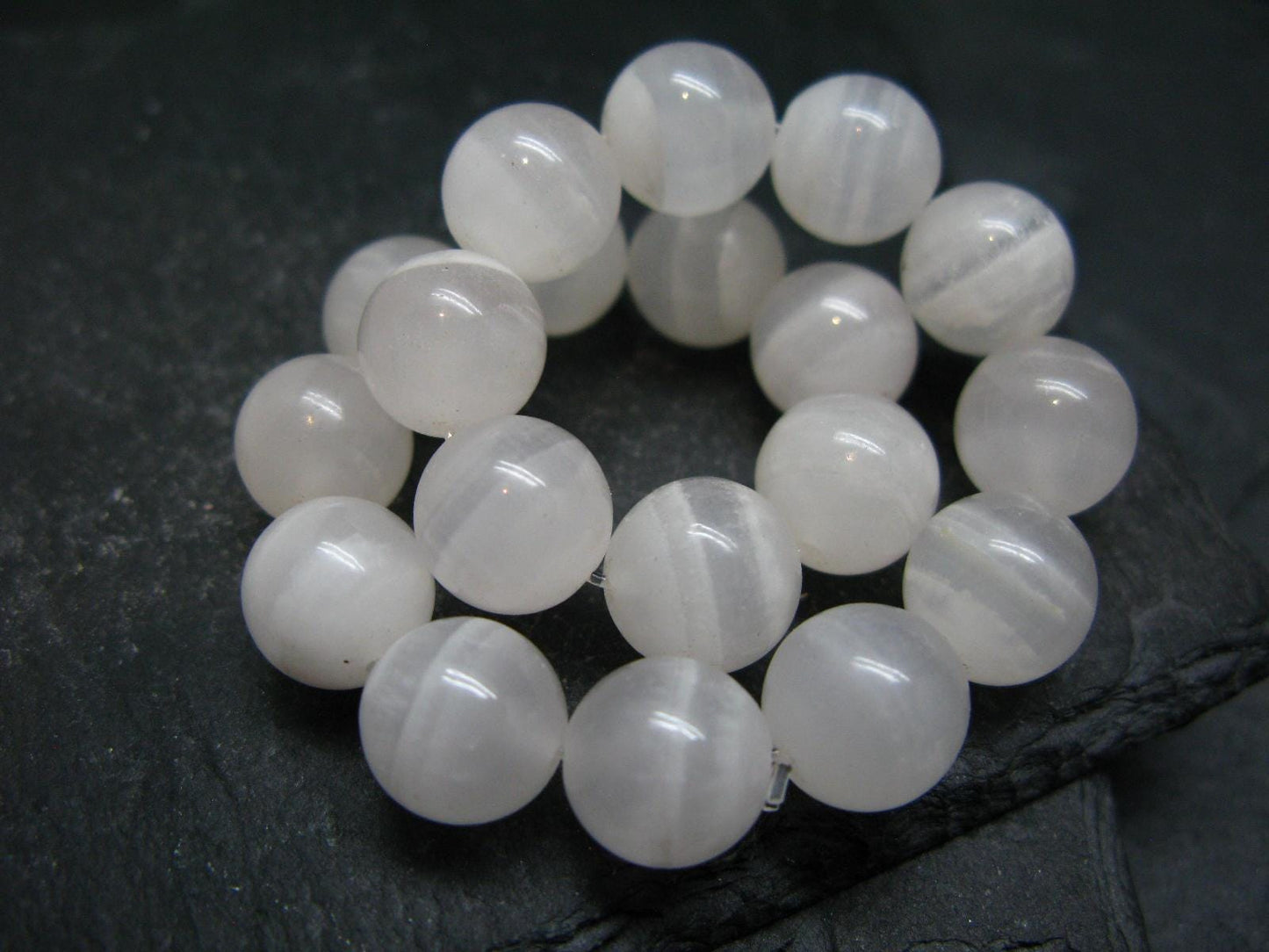 Manganocalcite Mangano Calcite Genuine Bracelet ~ 7 Inches ~ 10mm Round Beads