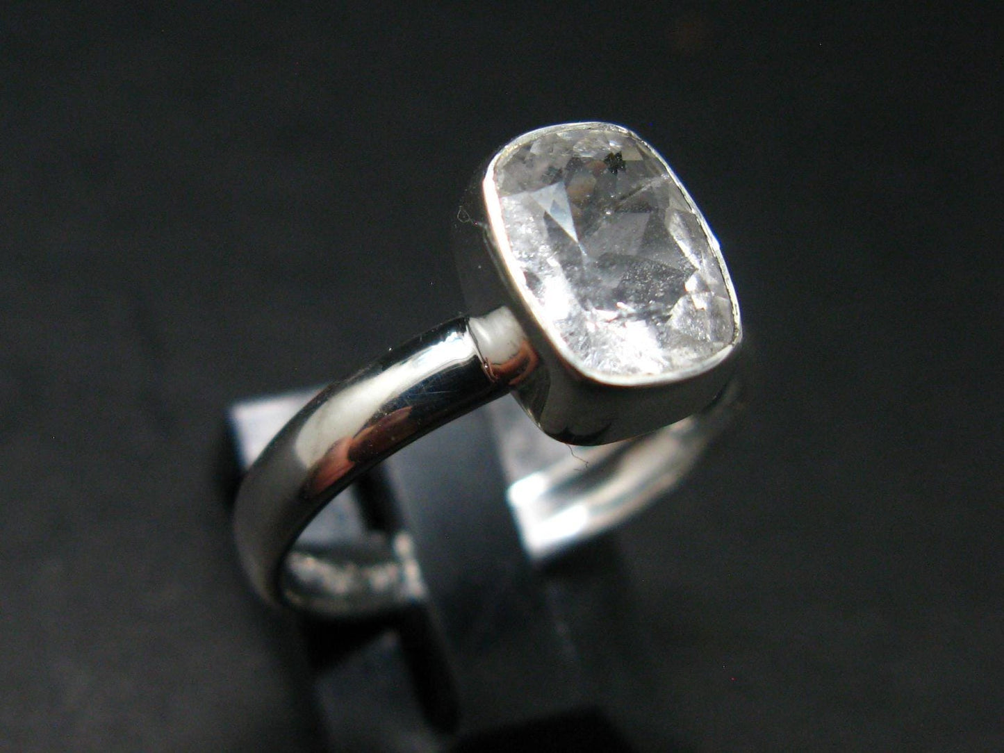 Phenakite Phenacite Crystal Silver Ring From Russia - Size 7 - 2.01 Grams