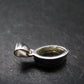 Gem Libyan Desert Glass Tektite Faceted Pendant Sterling Silver from Libya - 1.0" - 2.68 Grams