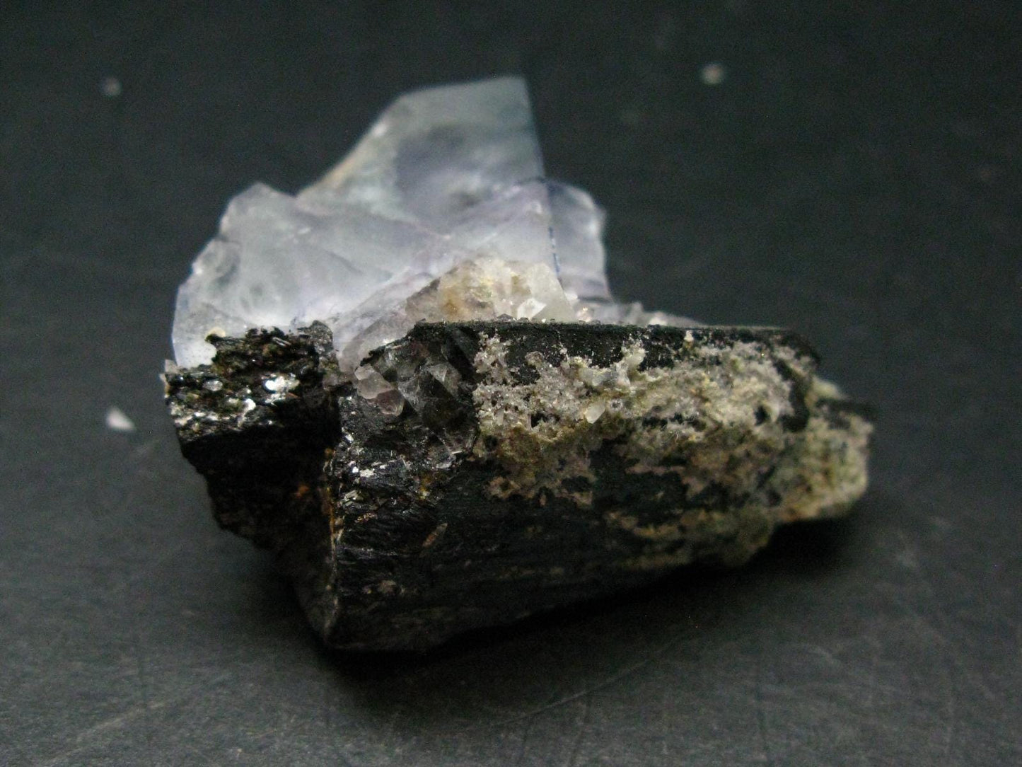 Perfect Wolframite With Fluorite Cluster from Portugal - 2.1"