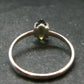 Moldavite Tektite Facetted Silver Ring from Czech Republic - Size 9 - 1.64 Grams