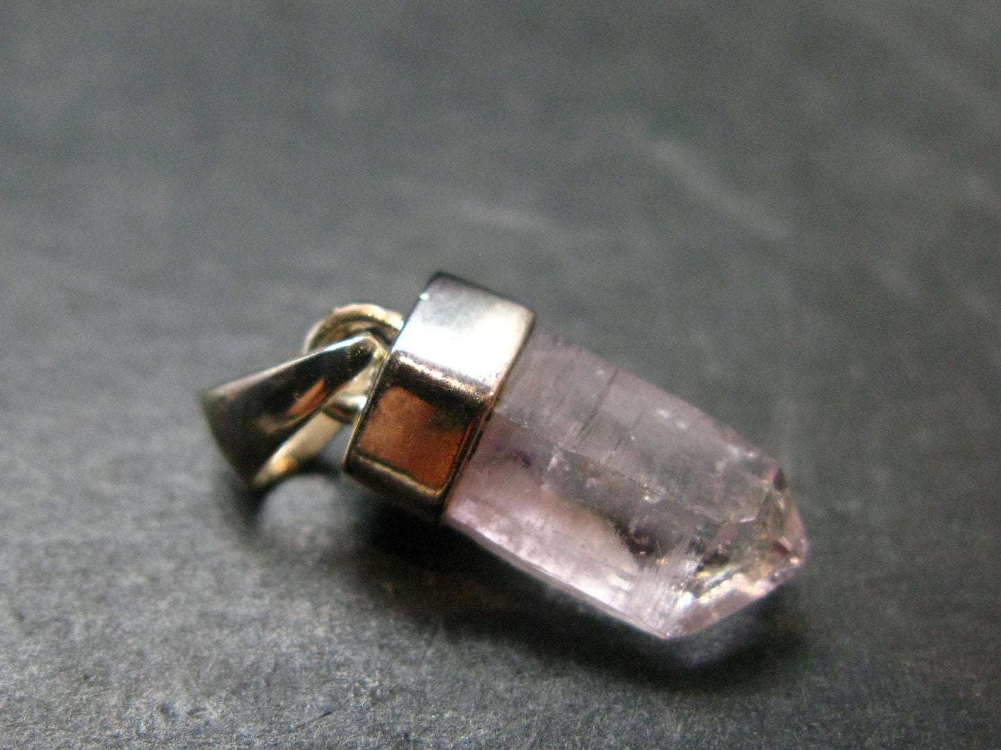 Vera Cruz Amethyst Silver Pendant From Mexico - 0.9" - 1.92 Grams