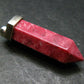 Thulite Silver Pendant From Norway - 1.7"