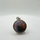Lattice Sunstone Pendant Natural Gemstone Silver Necklace Red Green Stone Healing Crystal Jewelry Gift