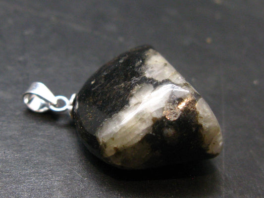 Phenakite Phenacite Tumbled Silver Pendant from Russia - 1.1" - 6.11 Grams