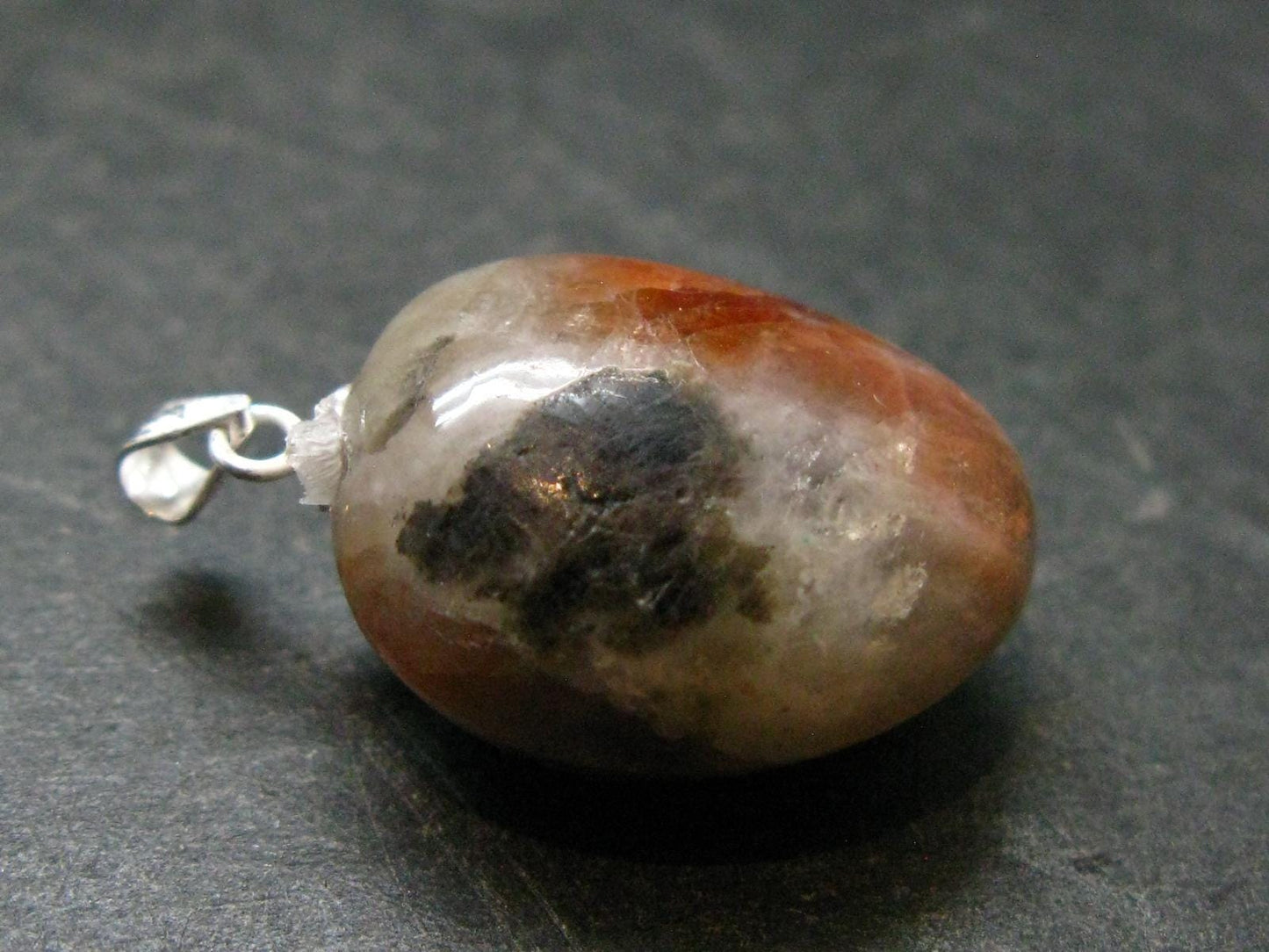 Iolite Cordierite & Sunstone Silver Pendant From India - 1.1" - 6.08 Grams