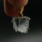Fantastic Gemmy Aquamarine Crystal Silver Pendant From Brazil - 0.9" - 1.68 Grams