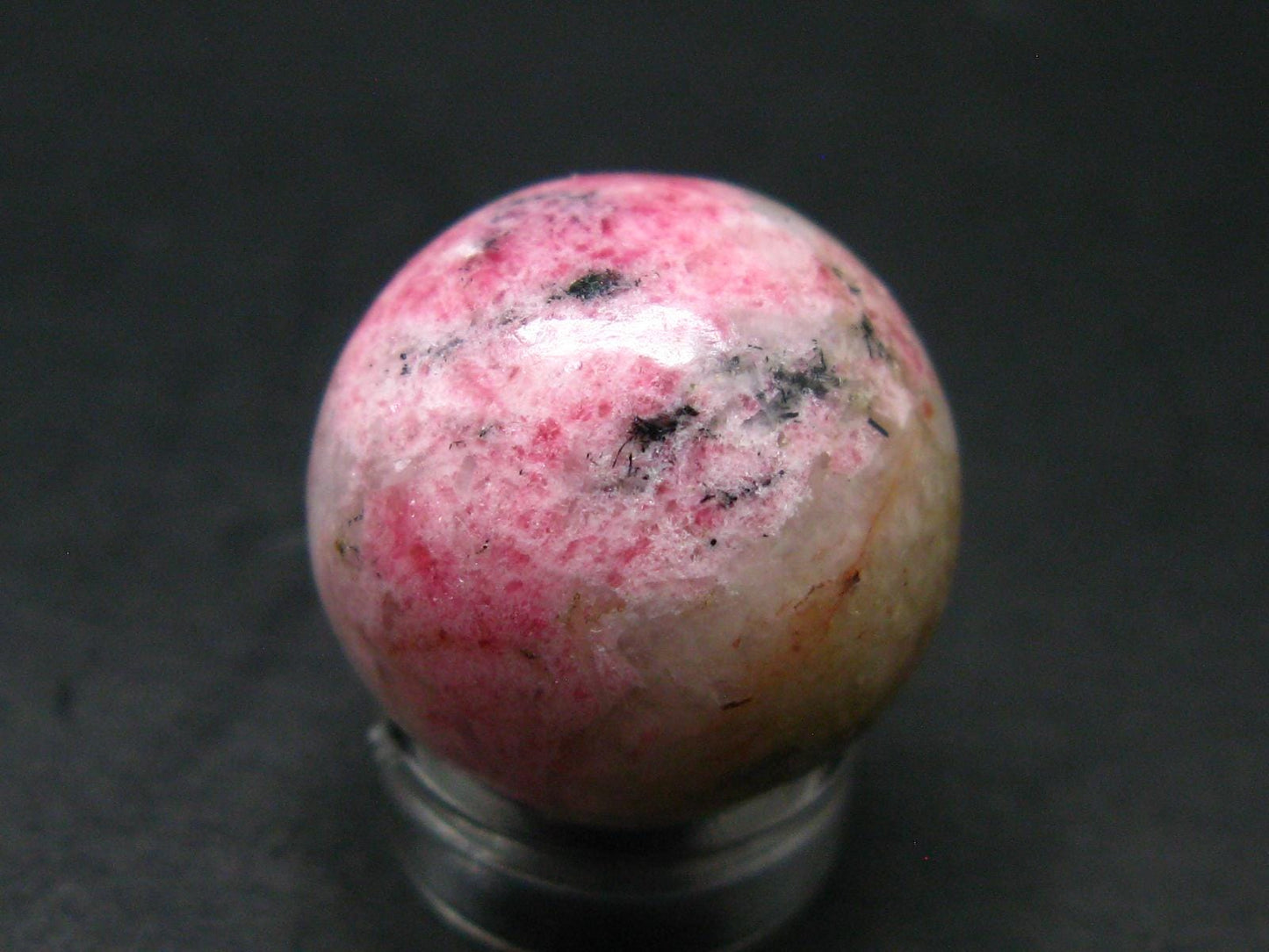 Rare Pink Tugtupite Ball Sphere From Greenland - 10.08 Grams - 0.8"