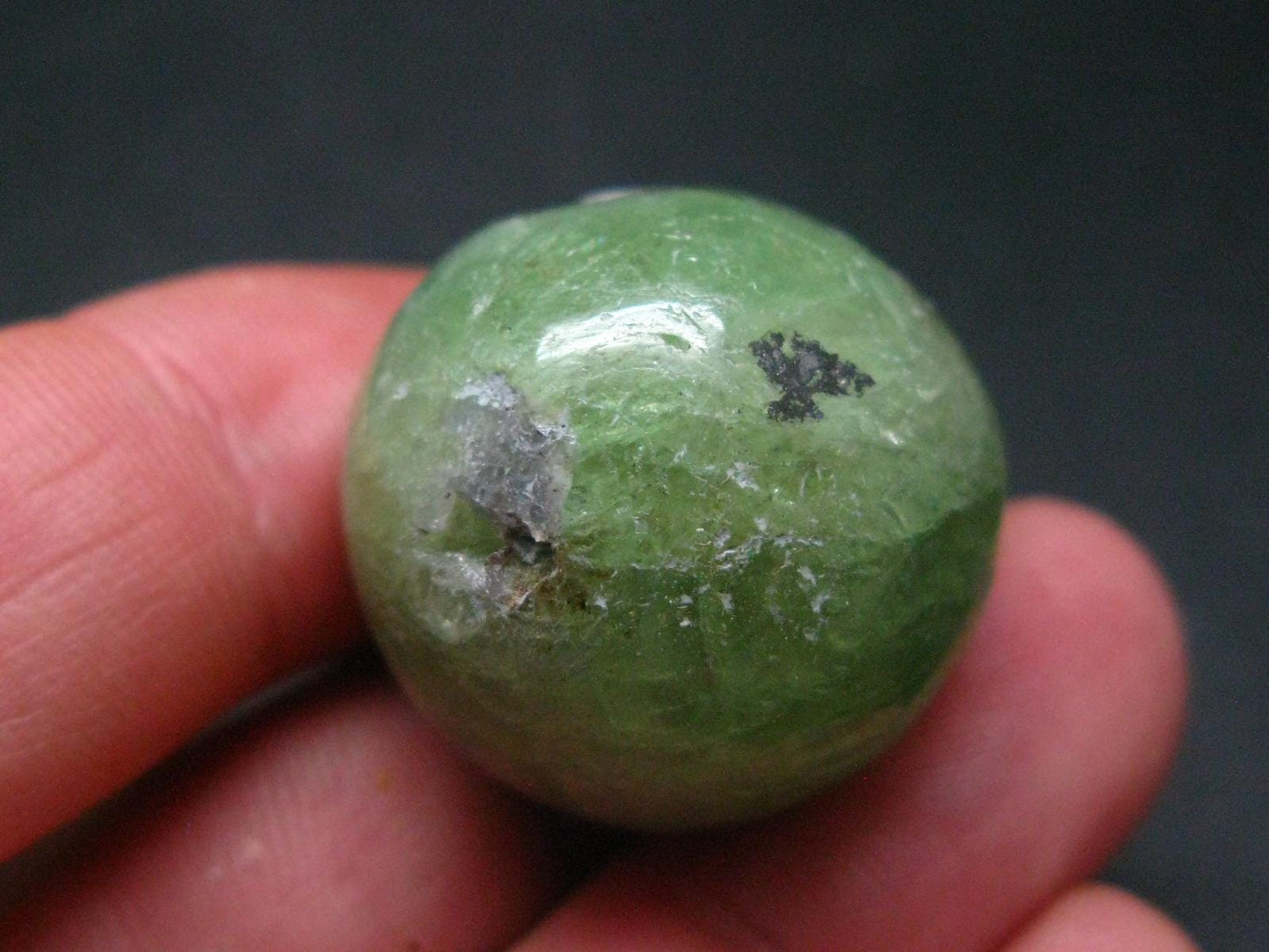 Rare Tsavorite & Tanzanite Sphere Ball From Tanzania - 27.7 Grams - 1.0"