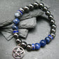 Hematite & Sodalite Genuine Bracelet ~ 7 Inches ~ 8mm Round Beads