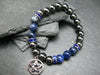 Hematite & Sodalite Genuine Bracelet ~ 7 Inches ~ 8mm Round Beads