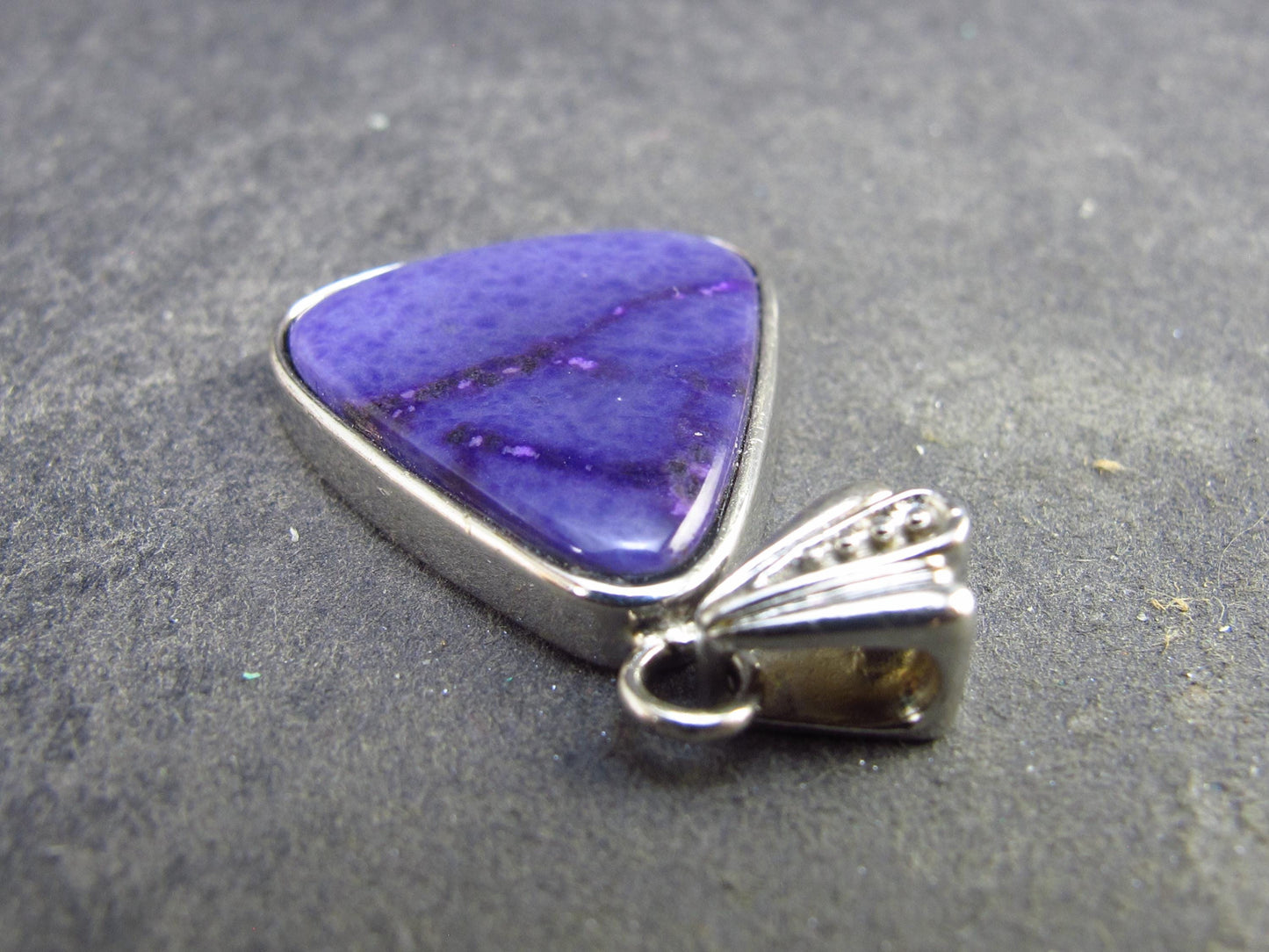 Sugilite Silver Pendant From South Africa - 1.2" - 5.0 Grams