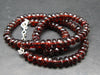 Gem Red Garnet Almandine Beads Silver Necklace from India - 17.5" - 43.8 Grams