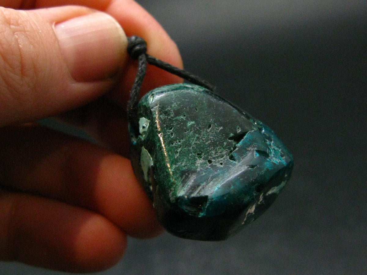 Dioptase Metal Free Pendant from Congo - 22.49 Grams - 1.1"