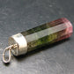 Gem Watermelon Tourmaline Crystal Silver Pendant From Brazil - 1.9" - 10.20 Grams
