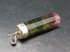 Gem Watermelon Tourmaline Crystal Silver Pendant From Brazil - 1.9" - 10.20 Grams