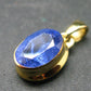 Natural Faceted Tanzanite Gold Plated Sterling Silver Pendant from Tanzania - 0.7"