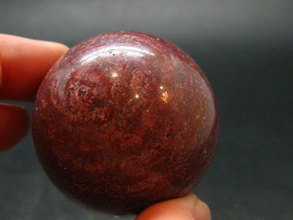 Large Cinnabar Ball Sphere from Spain - 103.05 Grams - 1.7"