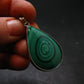 Queen of Green!! Genuine Vivid Vibrant Green Malachite Sterling Silver Pendant - 1.6" - 9.93 Grams