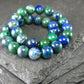 Quantum Quattro (Dioptase Chrysocola Malachite Shattuckite) Genuine Bracelet ~ 7 Inches ~ 6mm Round Beads