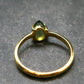 Moldavite Gold Plated Silver Facetted Ring - Size 7.75 - 1.89 Grams