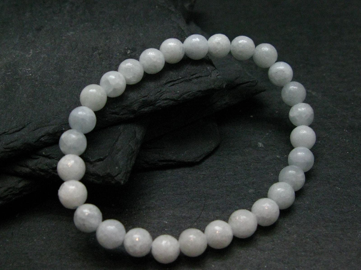 Genuine Celestite Celestine Bracelet ~ 7 Inches ~ 6mm Round Beads