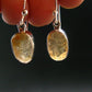Fire Opal Silver Earrings From Mexico - 0.8" - 2.35 Grams
