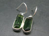 Watermelon Tourmaline Sterling Silver Earrings from Brazil - 1.2" - 3.94 Grams