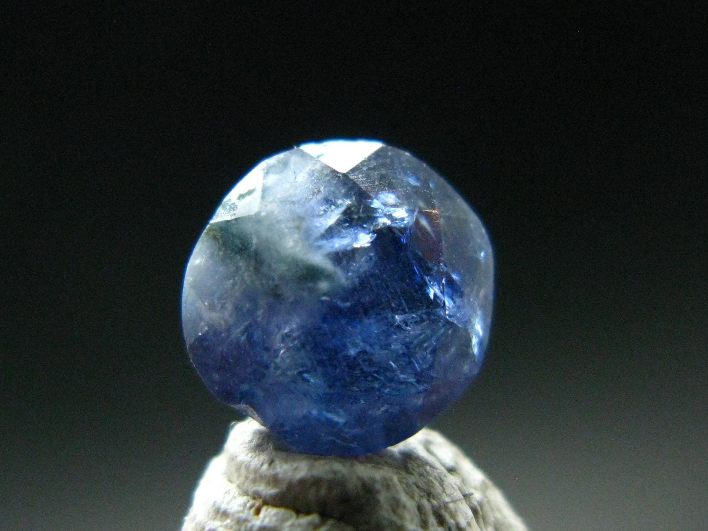 Gem Benitoite Cut Stone From California - 1.26 Carats - 6.5x6.5mm