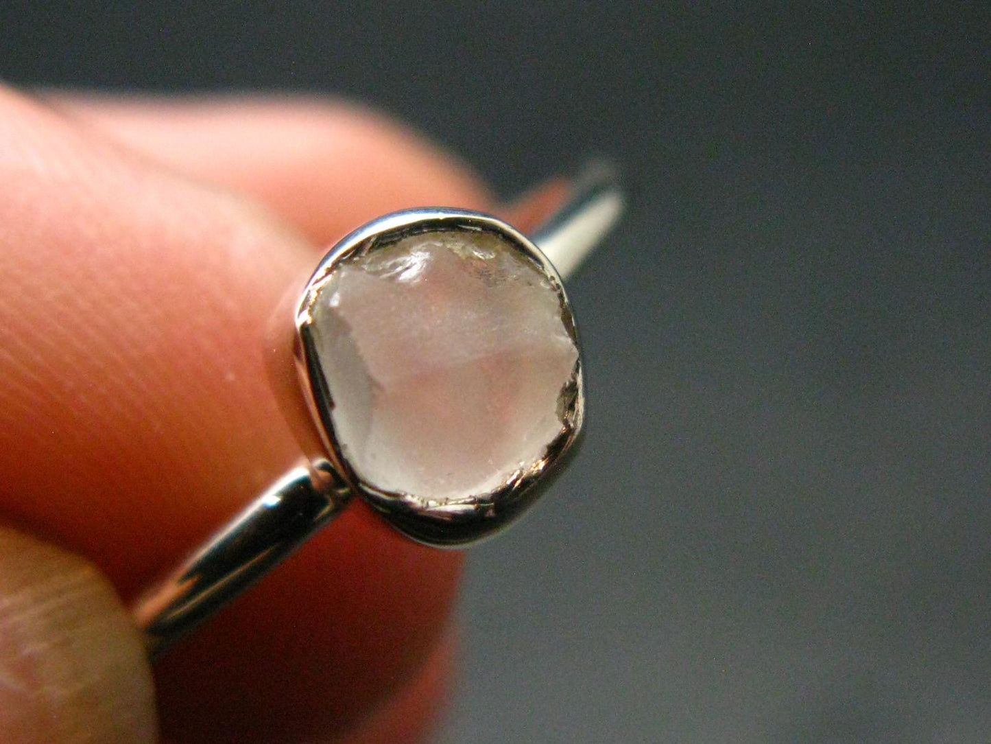 Phenakite Phenacite Crystal Silver Ring From Nigeria - Size 8 - 1.82 Grams