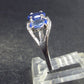 Natural Blue Tanzanite (Zoisite) Crystal Sterling Silver Ring From Tanzania - 1.76 Grams- Size 7.25