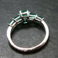 Emerald Faceted Silver Ring from Colombia - 2.13 Grams Total - Size 6