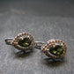 Moldavite Tektite Silver Earrings from Czech Republic - 3.0 Grams
