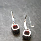 Natural Faceted Red Garnet Almandine Sterling Silver Earrings from India - 2.34 Grams