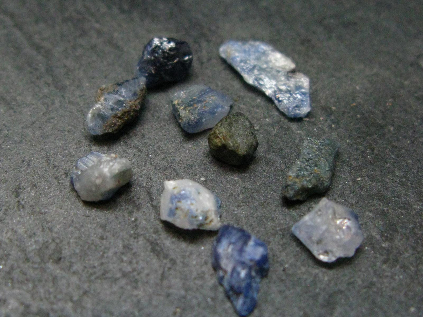 Nice Lot of 10 Benitoite Crystals From California USA - 5.67 Carats