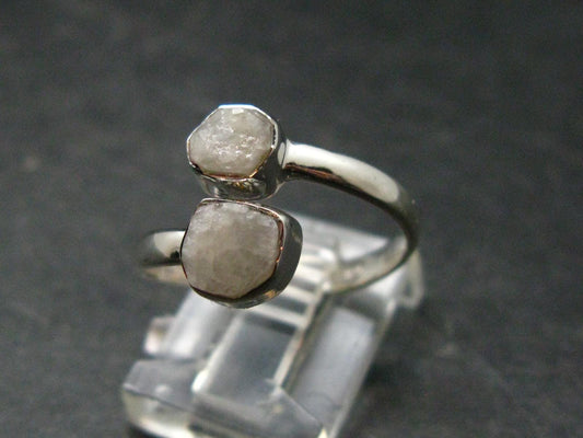 Very Rare White Cryolite 925 Silver Ring from Greenland - Size 9 - 2.53 Grams