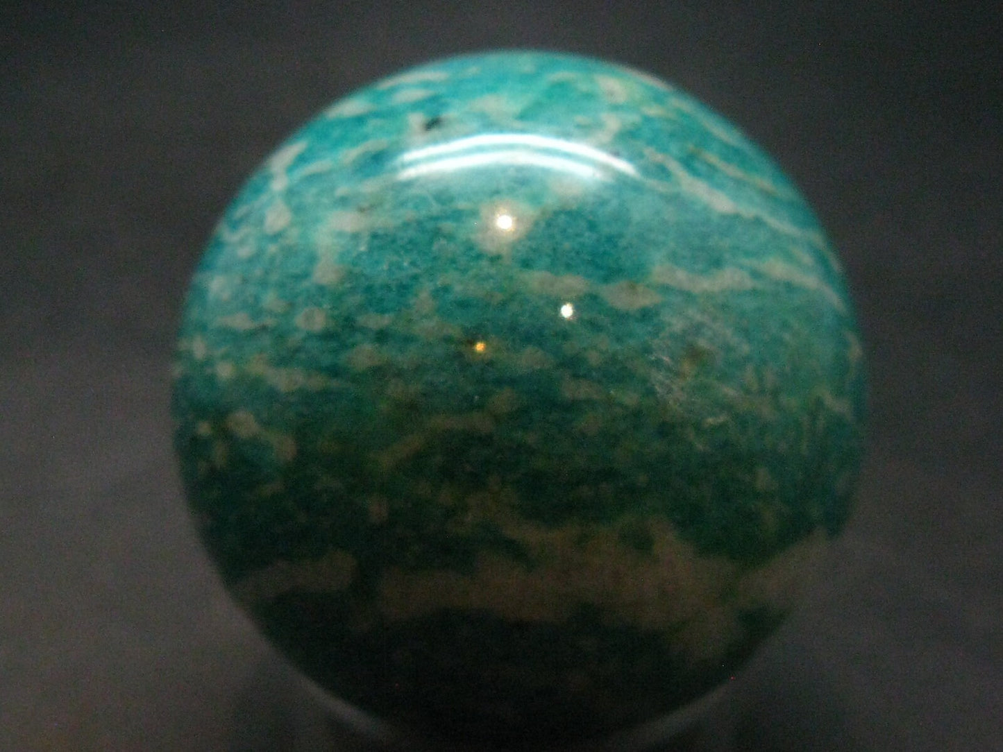 Rich Green Amazonite Sphere Ball From Madagascar - 1.7"