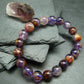 Cacoxenite in Amethyst Genuine Bracelet ~ 7 Inches ~ 10mm Round Beads