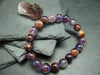 Cacoxenite in Amethyst Genuine Bracelet ~ 7 Inches ~ 10mm Round Beads