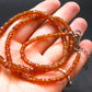 Orange Kyanite Genuine Necklace 4mm Faceted Beads - 18.37 grams
